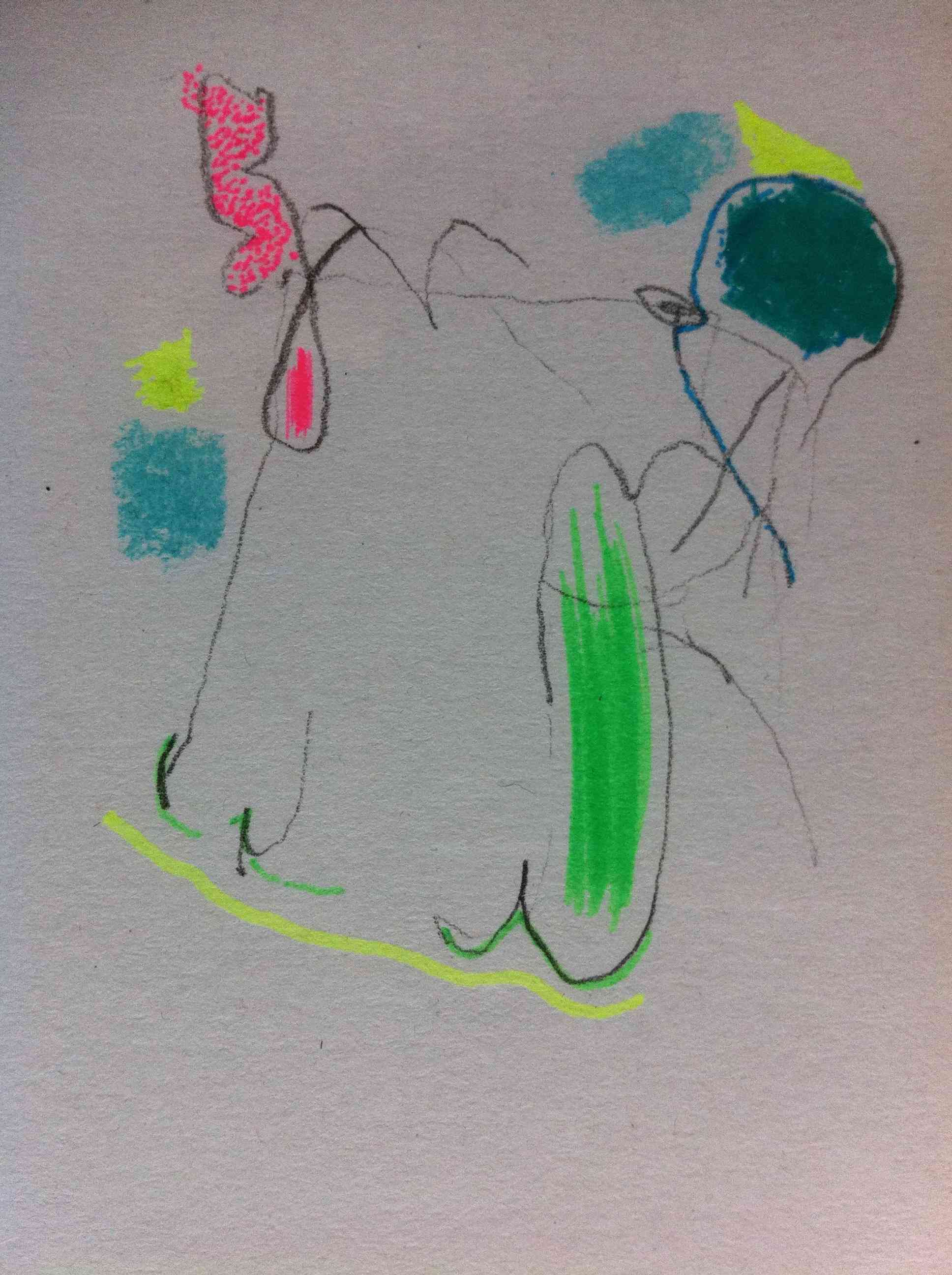 körpertranskript, divers auf papier, 21x30cm, 2006